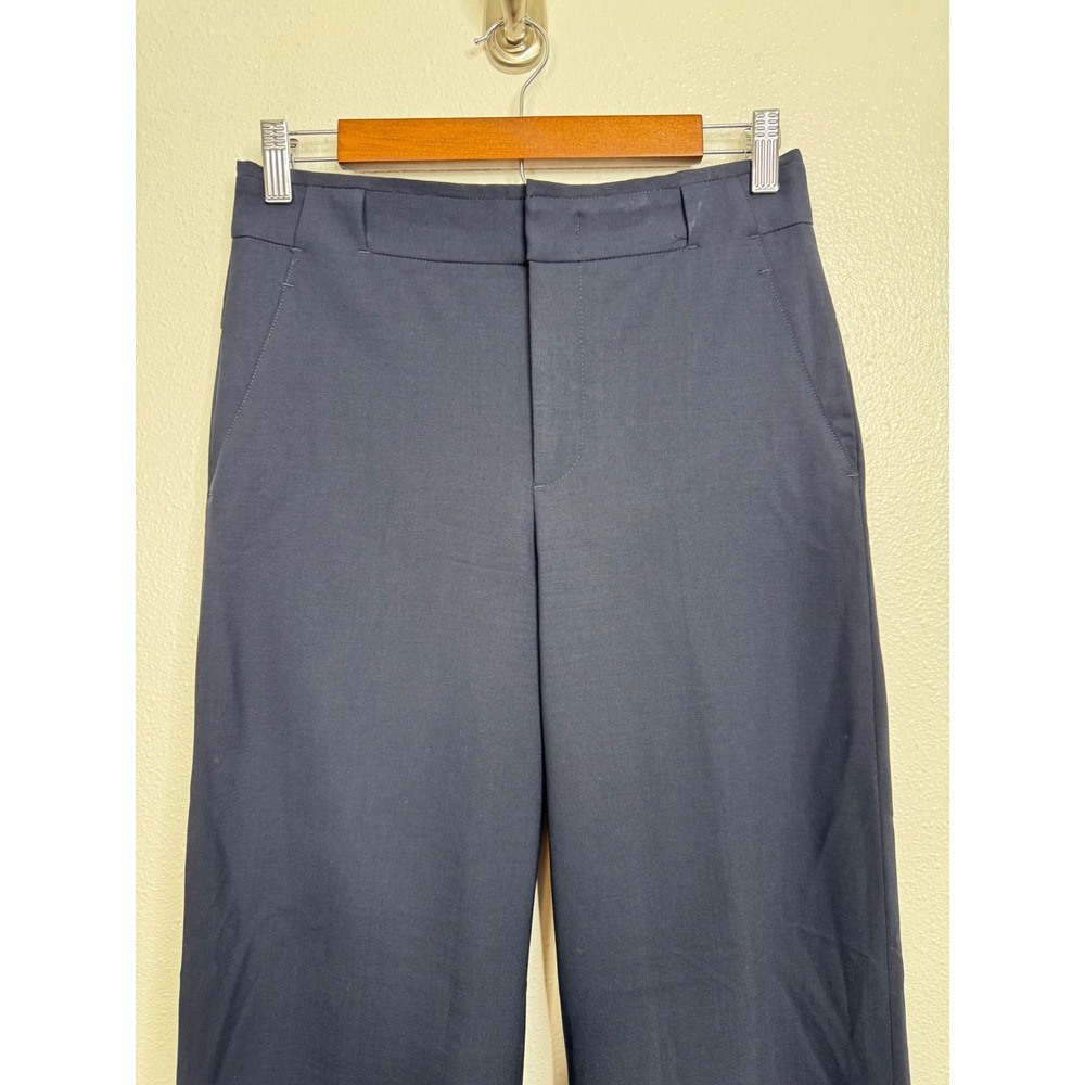 Vince Navy Blue Wool Blend Wide Leg Trousers Dress Pants V0686-20 Size 4 - Picture 3 of 6